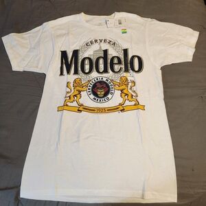 ModelCo White Graphic Logo T-Shirt for Men
